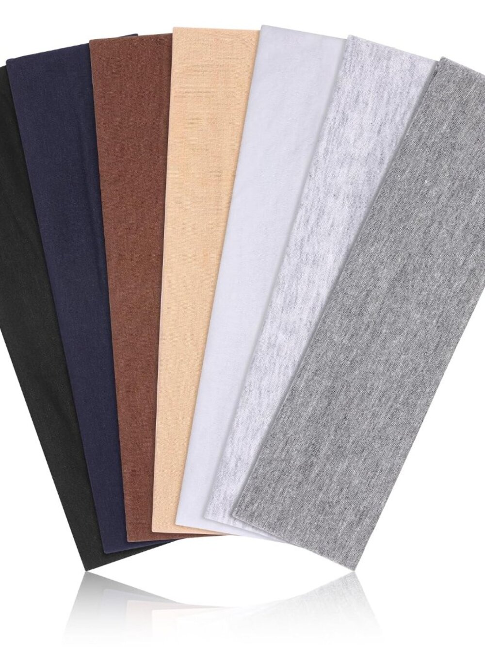 for Women, 7 Pack Wide Soft Fabric Stretchy Hair Bands